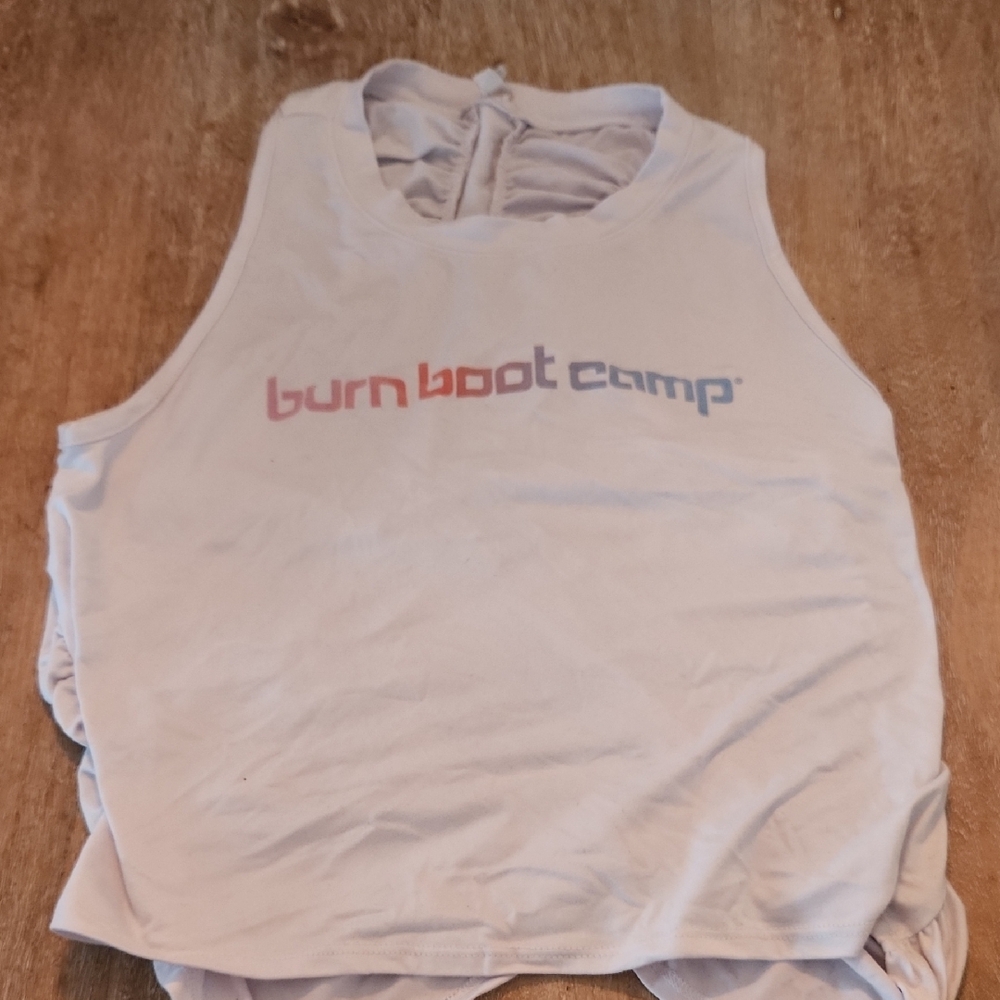 Women’s White Logo Tank Top Burn Boot Camp